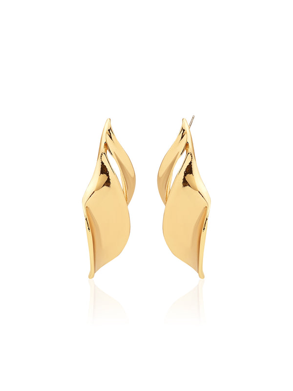 Elegance Twisted Metal Drop Earrings