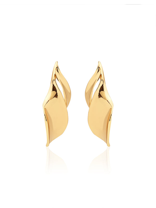 Elegance Twisted Metal Drop Earrings
