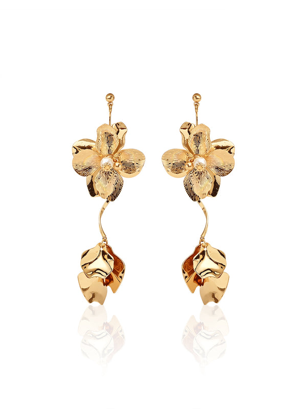 Glamorous Floral Statement Earrings