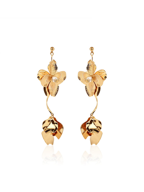 Glamorous Floral Statement Earrings