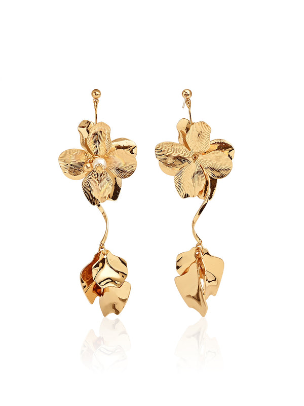 Glamorous Floral Statement Earrings