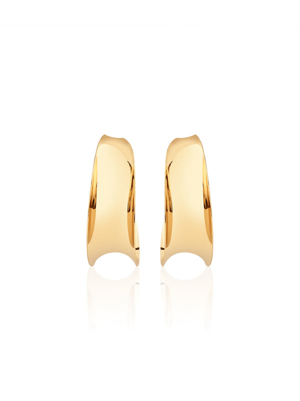 Sculpted Curve Hoop Earrings