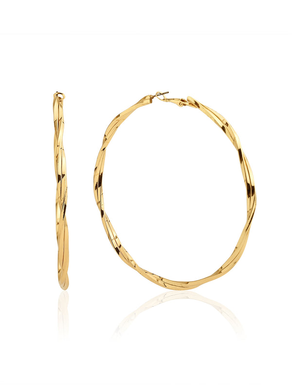 Opulent Big Twisted Hoops