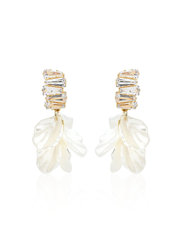 Luna Floral Crystal Statement Earrings