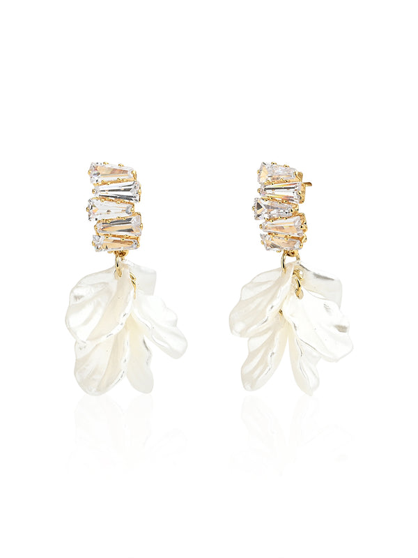 Luna Floral Crystal Statement Earrings