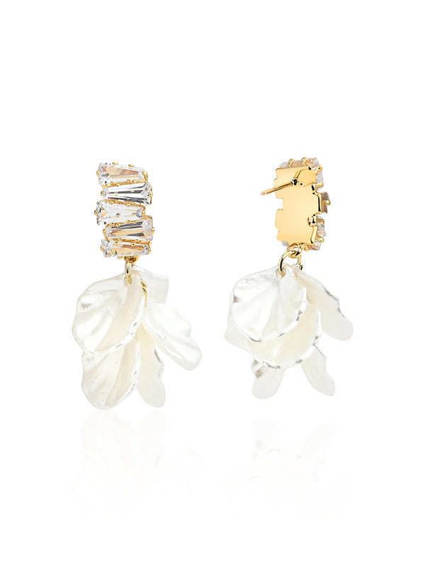 Luna Floral Crystal Statement Earrings