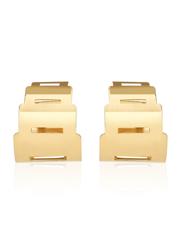 Chic Wide Cut Hoop Earrings