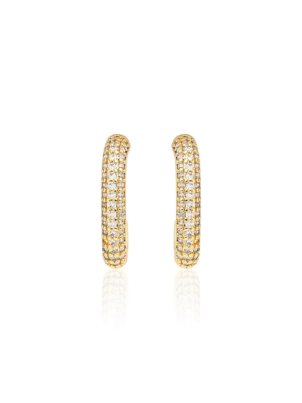 Elegant Oval Huggie Earrings