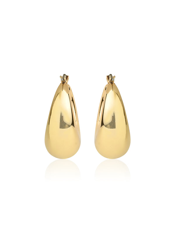 Elegant Drop-Shaped Hoop Earrings