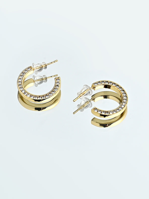 Petite Embellished Hoops