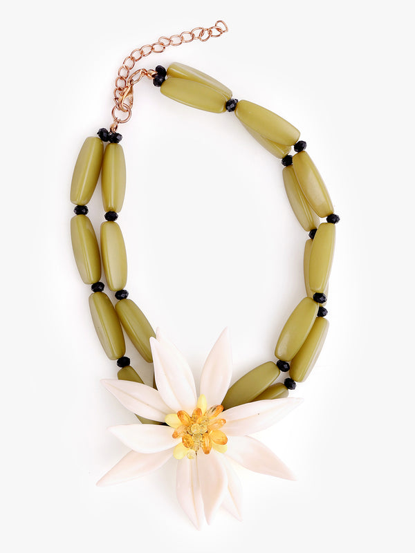 Beaded Floral Necklace