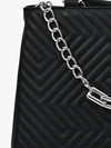 Solid Quilted Handbag