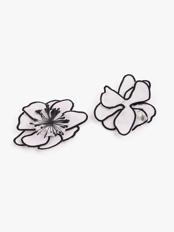 Embroidered Blossom Stud Earrings