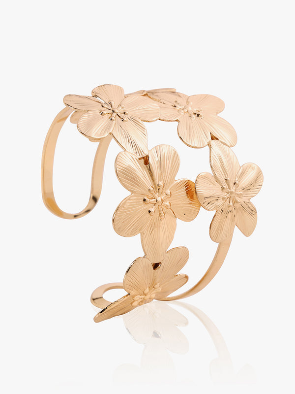 Gold Leaves Statement Bracelet