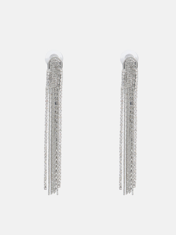 Silver Chain Drop Earrings