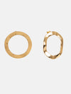 Gold Round Earrings