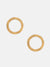 Gold Round Earrings