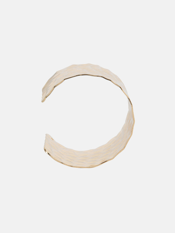 Textured Gold Cuff Bracelet