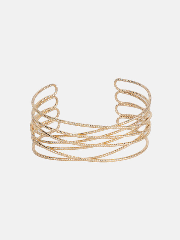 Cross Design Cuff Bracelet