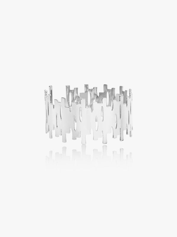 Sophisticated Linear Pattern Bangle