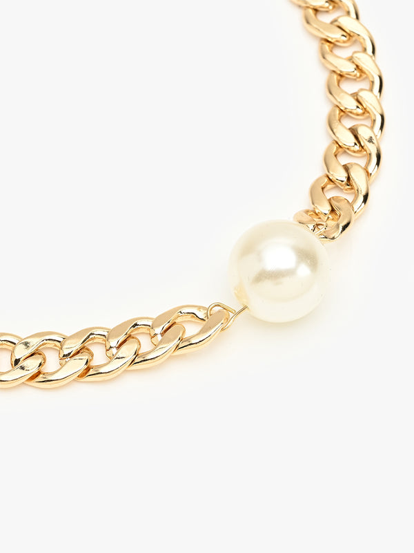 Statement White Pearl Necklace