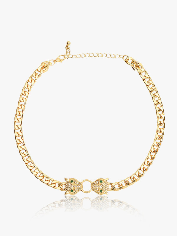 Glamorous Embellished Serpent Necklace