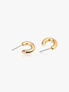 Set of 9 Gold Chunky Hoops and Stud Earrings