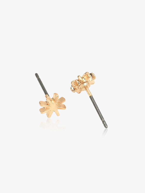 Set of 9 Gold Chunky Hoops and Stud Earrings