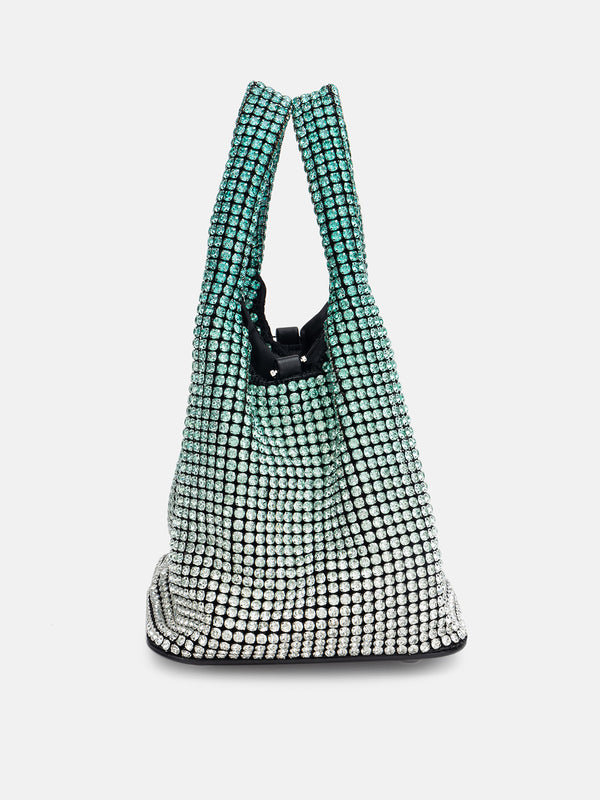 Rhinestone Evening Designer Bucket Bag
