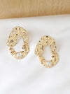 Gold Hammered Effect Earrings