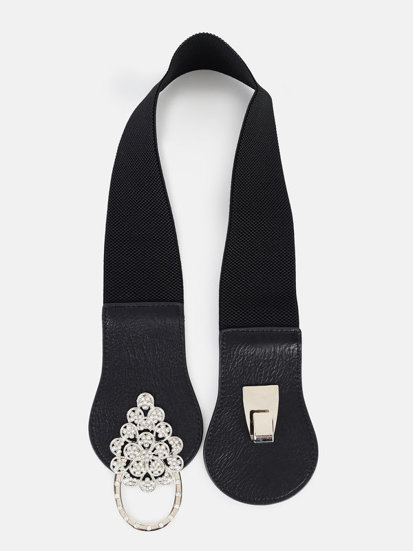 Embelised Flowery Buckle Belt