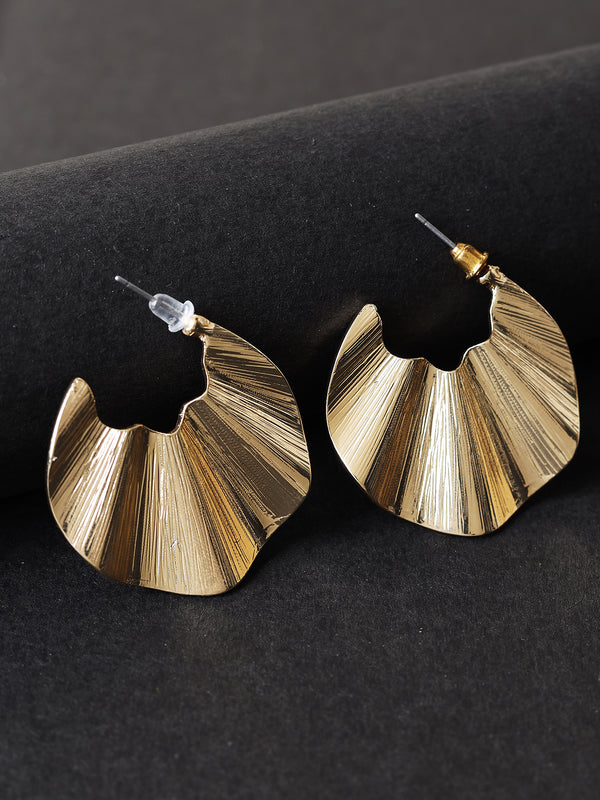 Textured Waves Hoops