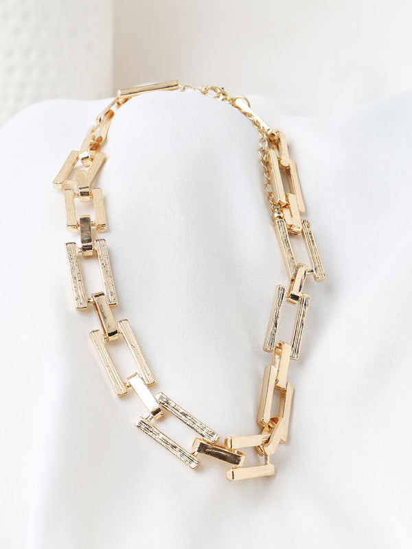 GoldInterlink Chain Necklace