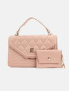 Quilted Exterior With Coin Pouch And Shoulder Strap