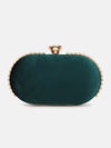 Party Clutch With Studded Metal Frame