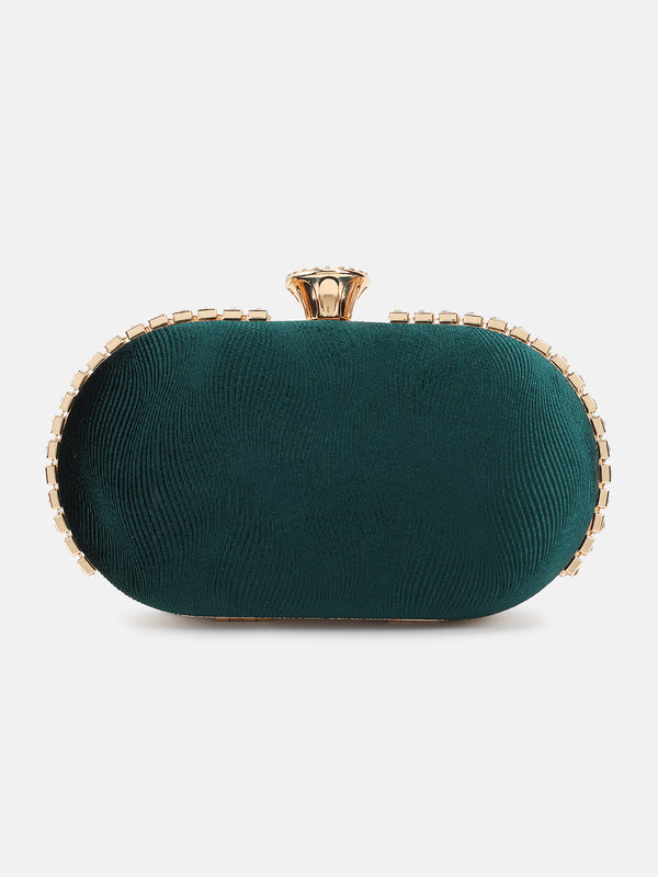Party Clutch With Studded Metal Frame