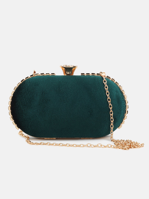 Party Clutch With Studded Metal Frame