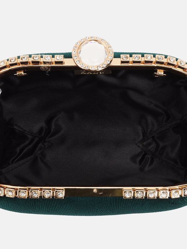 Party Clutch With Studded Metal Frame