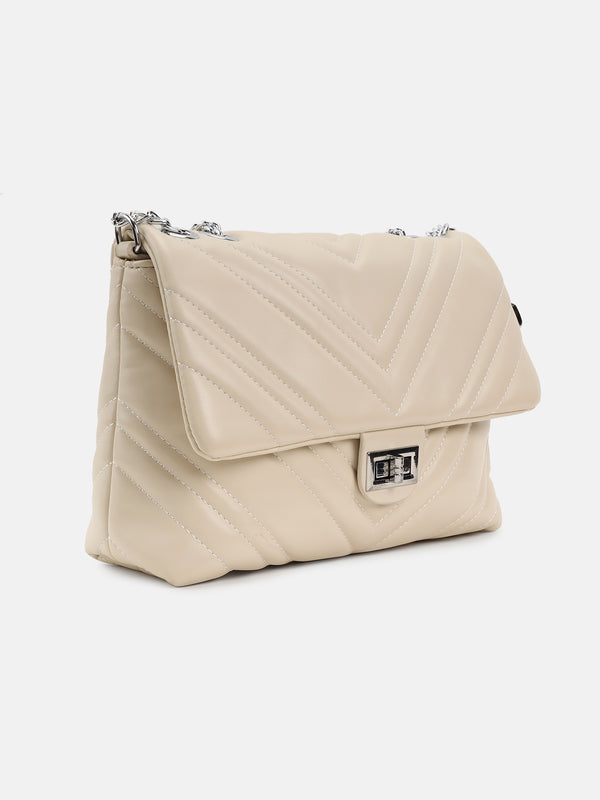 Shoulder Bag With Unique Quilted Exterior
