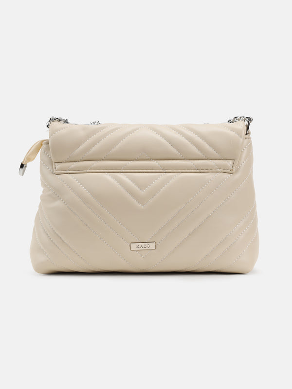 Shoulder Bag With Unique Quilted Exterior