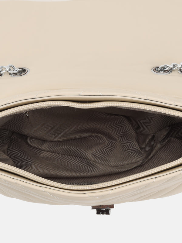 Shoulder Bag With Unique Quilted Exterior
