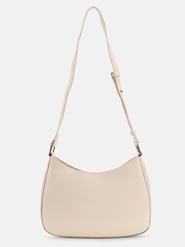 Crossbody Bag With Sparkle Of Metal Beads Exterior