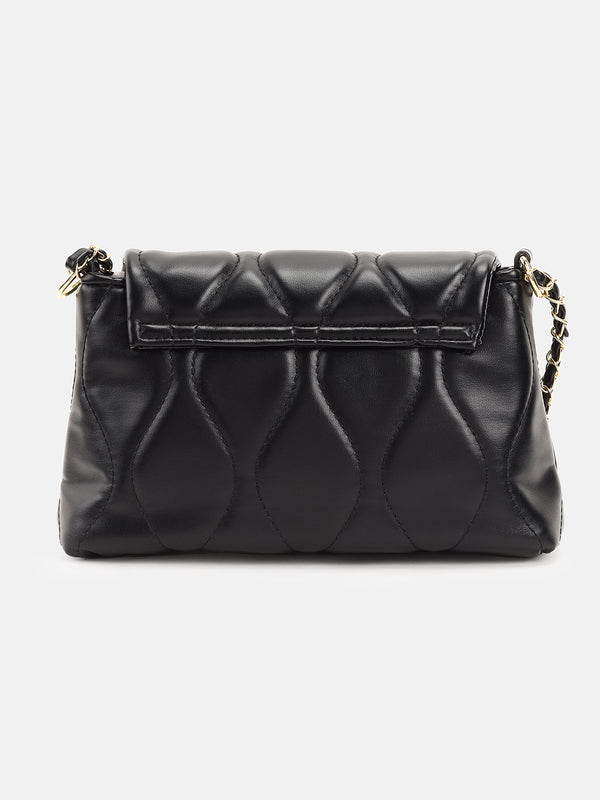 Unique Quilting Handbag With Grace Of Gold Finish