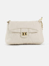 Unique Quilting Handbag With Grace Of Gold Finish