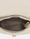 Unique Quilting Handbag With Grace Of Gold Finish