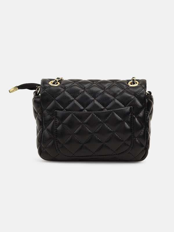 Quilted Shoulder Bag With Chain