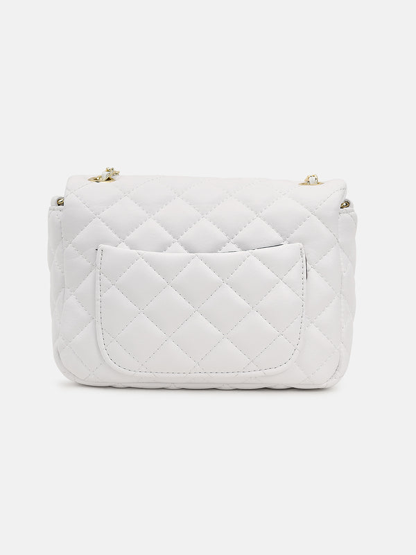 Quilted Shoulder Bag With Chain