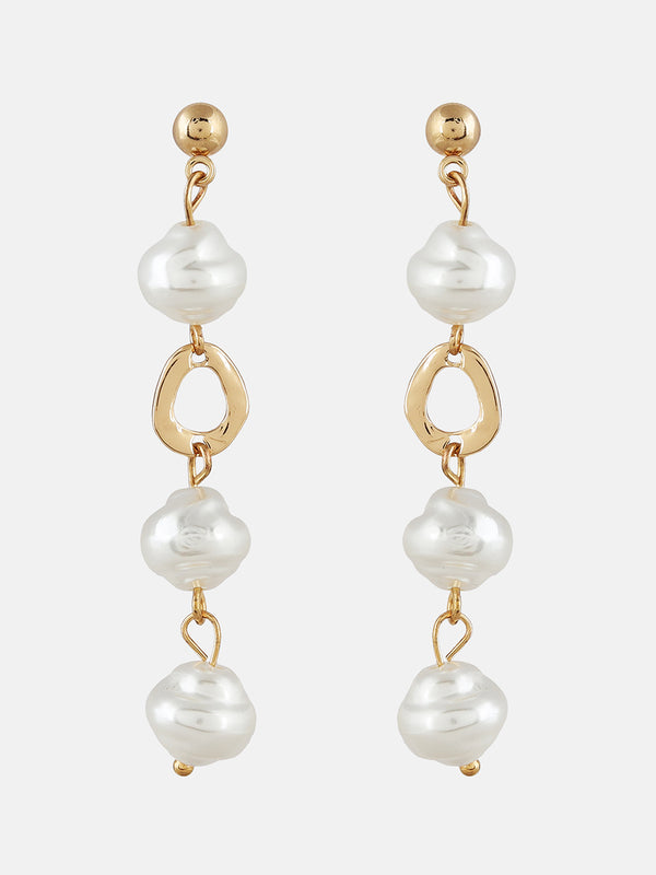 Cluster Pearls Drops Earrings