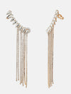 Rhinestones Studded Silver Earrings