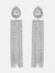 Rhinestone Studded Drop Earrings